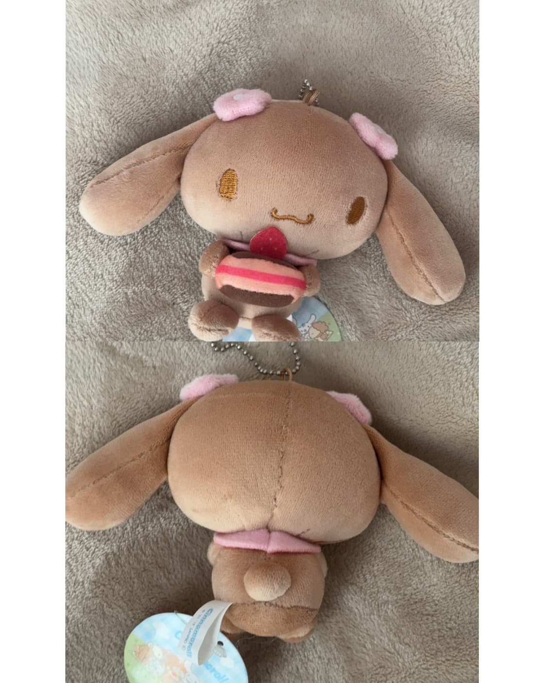 시나모롤 모카 딸기 케이크 인형 키링 상품이미지1