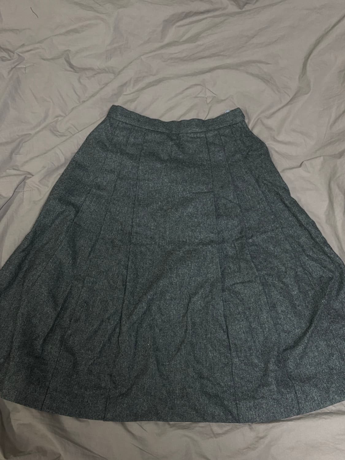 맥그리거 미디 플리츠 스커트 차콜그레이 일본 빈티지 상품이미지1