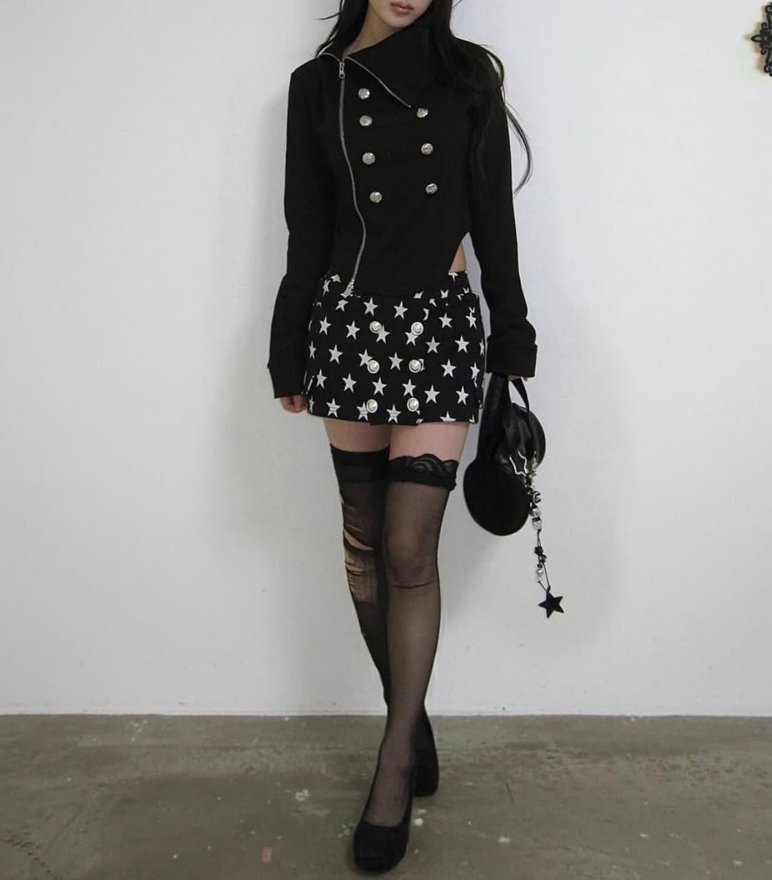 셋업이엑스이 나폴레옹 하이넥 자켓 블랙 상품이미지1