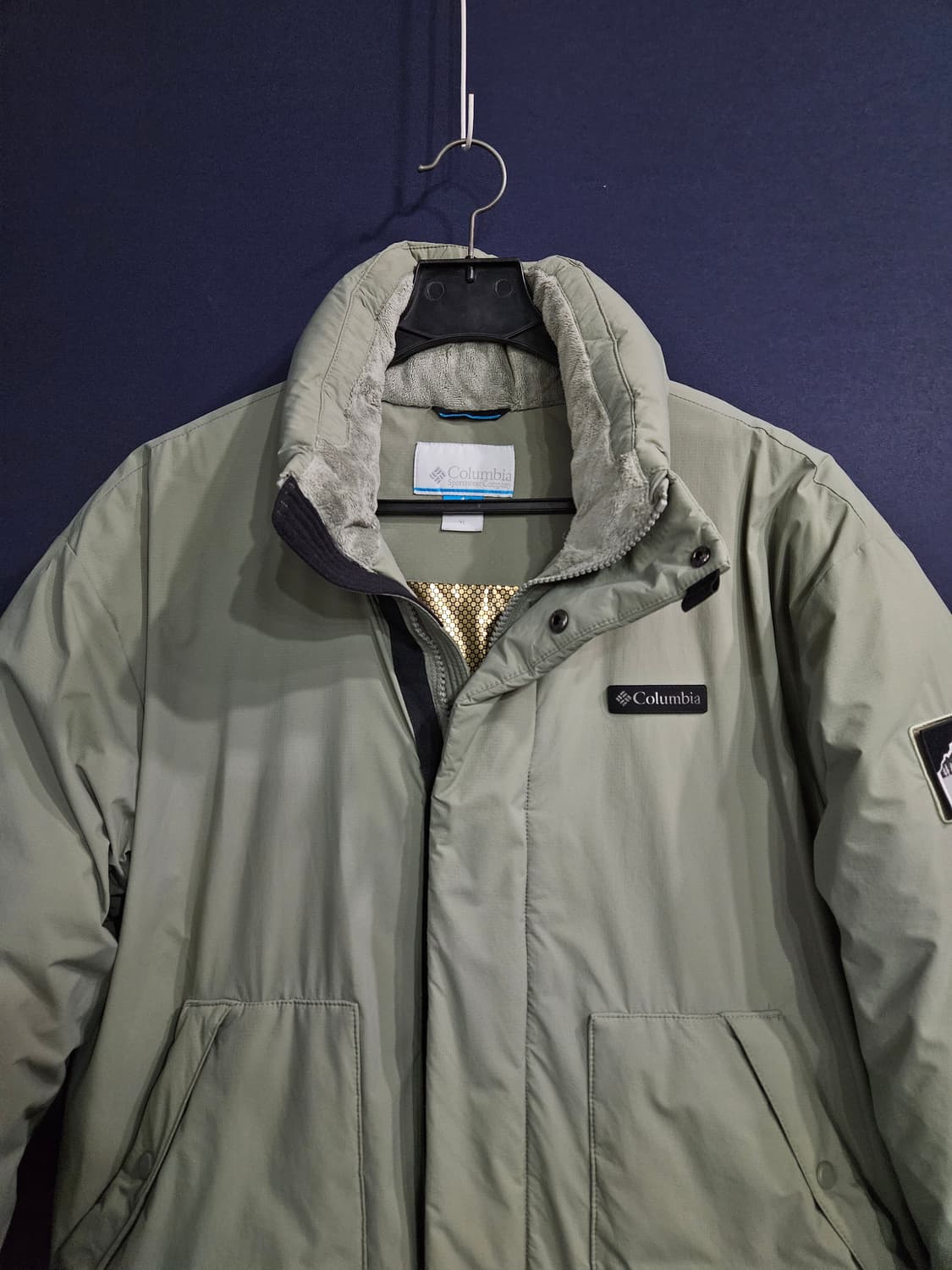 콜롬비아 옴니히트 라이트카키 그럼 105 구스다운 패딩  상품이미지7