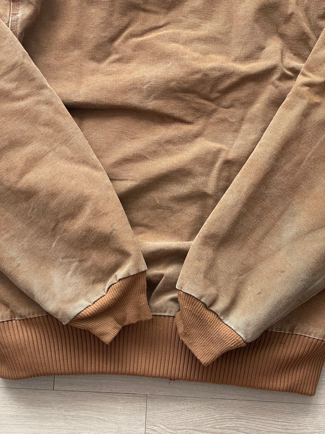 칼하트 j130 BRN 브라운 액티브 자켓 샌드스톤 빈티지 상품이미지10