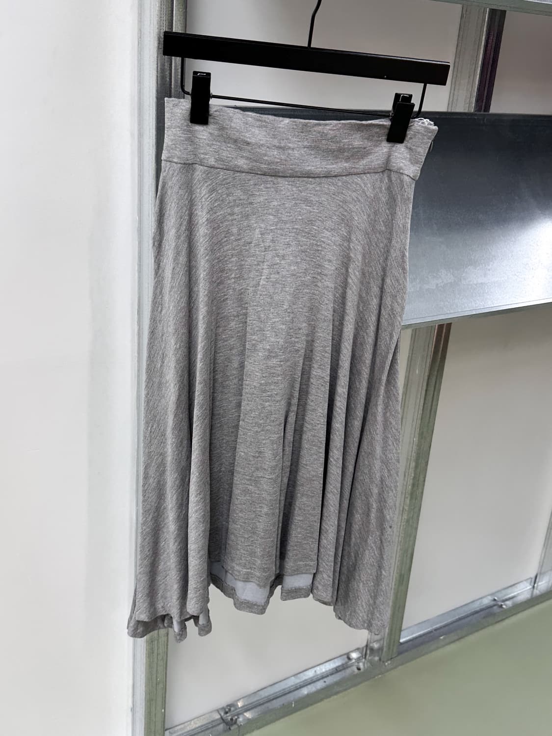 cotton gray unblanced skirt 상품이미지5