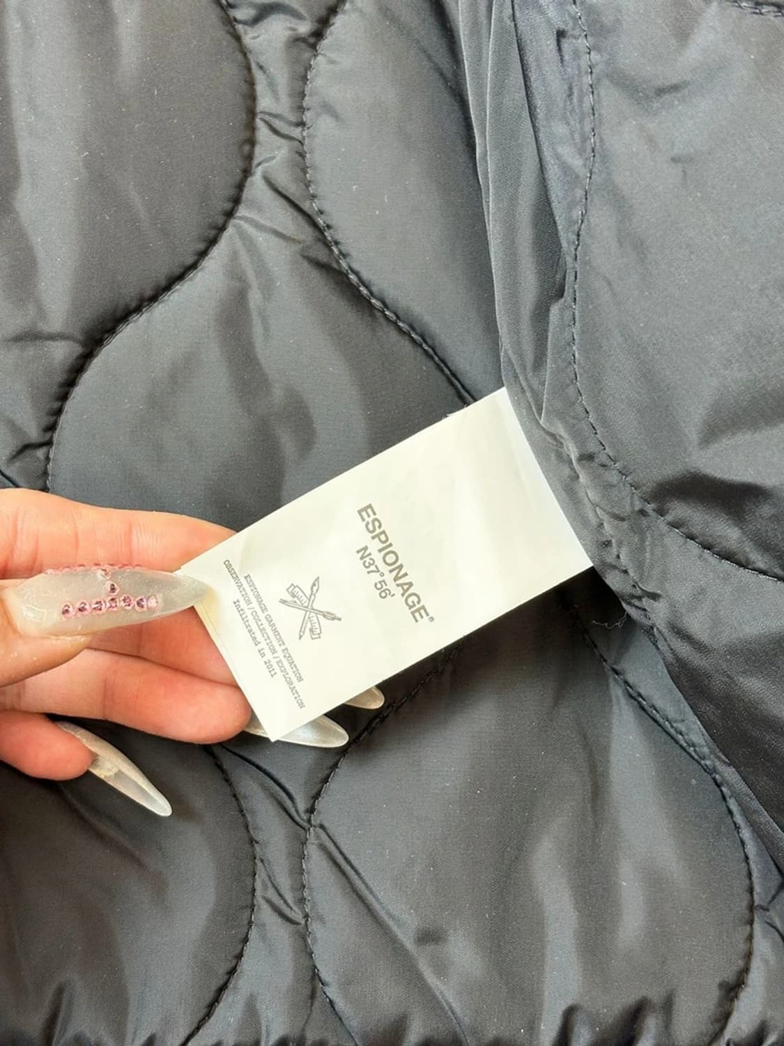 에스피오나지 신슐레이트 울 소가죽 배색 바시티 자켓 PN6761 상품이미지10