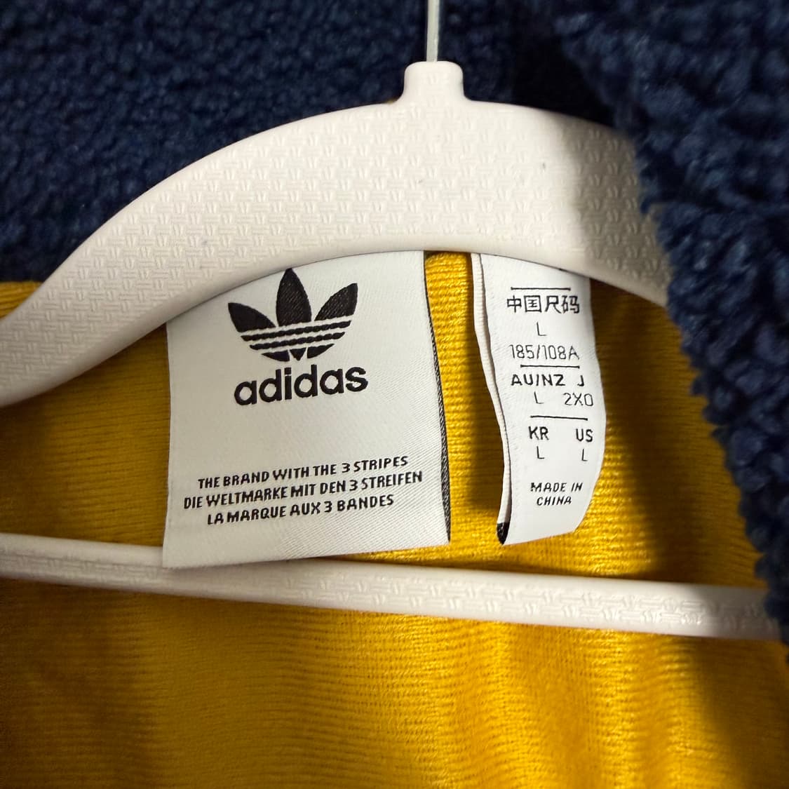 아디다스 파이어버드 뽀글이 후리스 플리스 L 네이비 상품이미지4