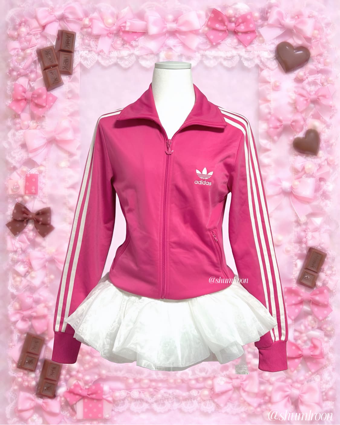 아디다스 핫핑크 갸루 져지 상품이미지1
