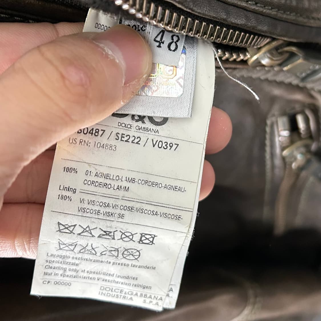 돌체앤가바나 아카이브 양가죽 쉐르파 라이더 자켓 상품이미지8