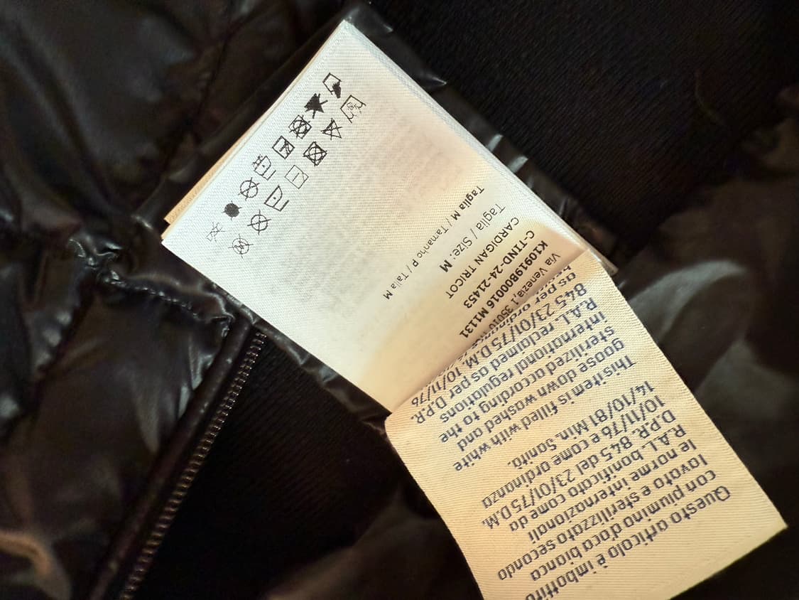 몽클레어 패딩 울 집업 가디건 블랙 - 25SS M 상품이미지4