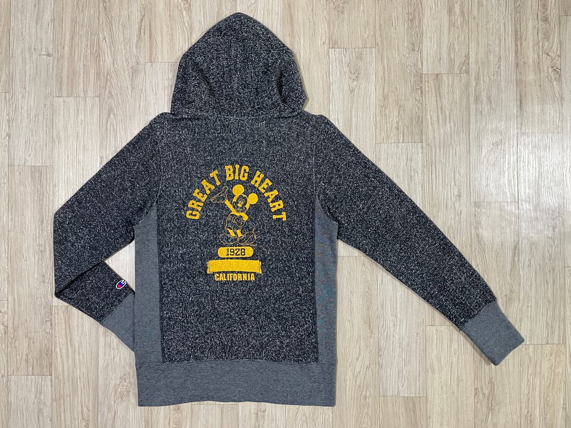 95) 80's 복각 챔피온 X 미키마우스 리버스위브 후드집업 상품이미지3