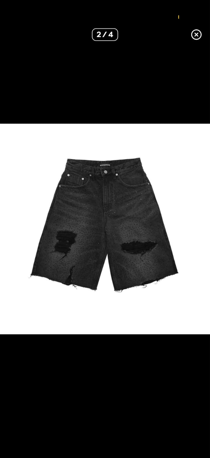 CAPSULE ONYX DENIM JORTS IN WASHED BLACK 상품이미지1