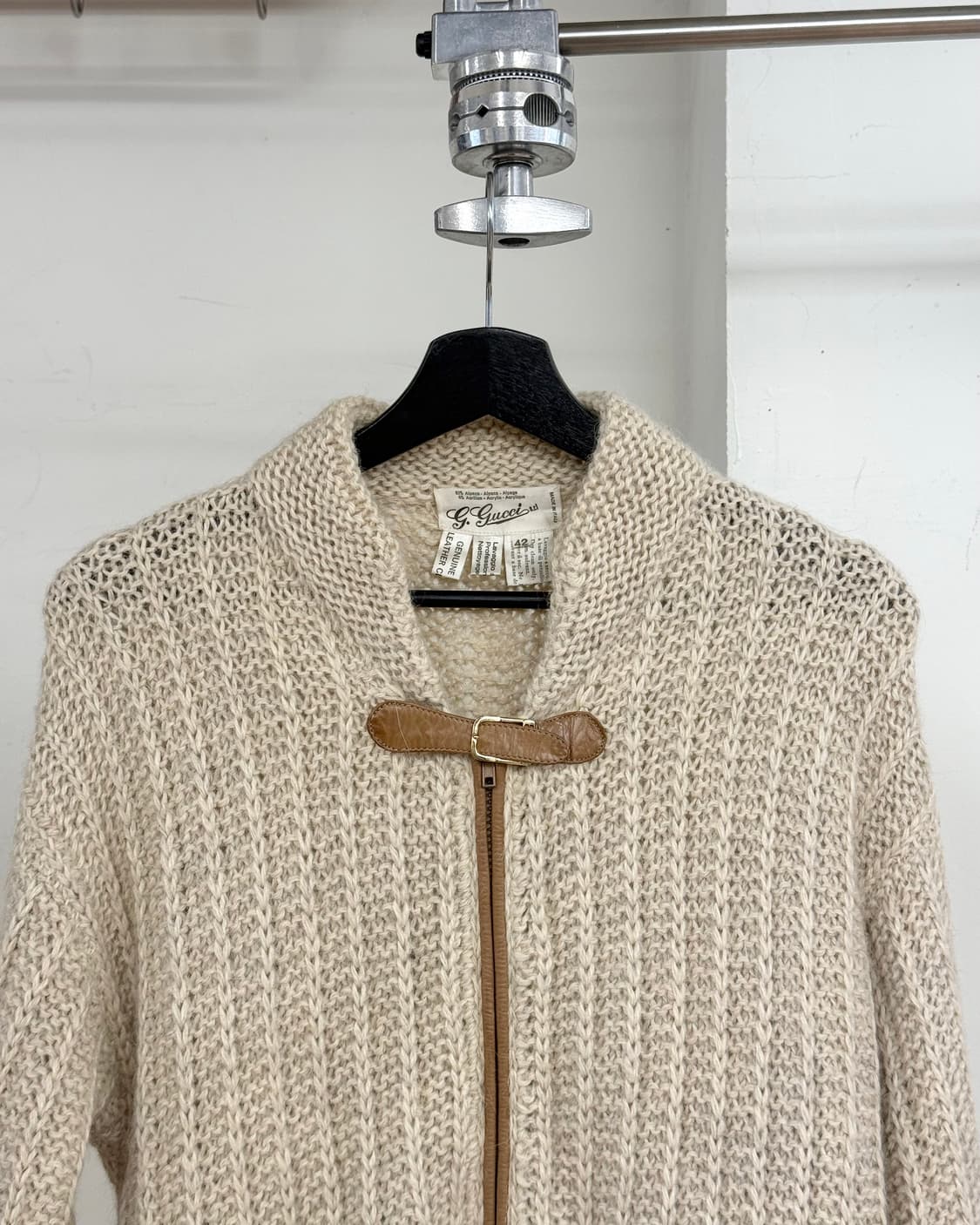 구찌 크림 토글 클로저 니트 롱자켓 상품이미지2