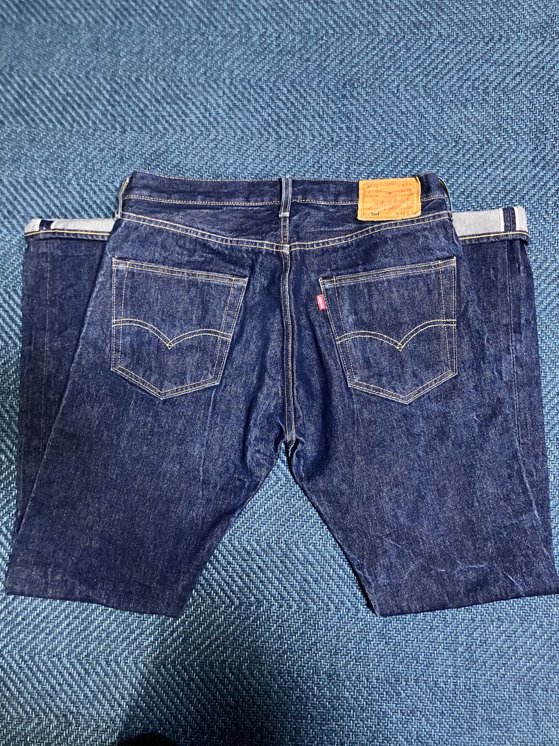 리바이스 프리미엄 501 셀비지 데님 W32 L34 상품이미지4