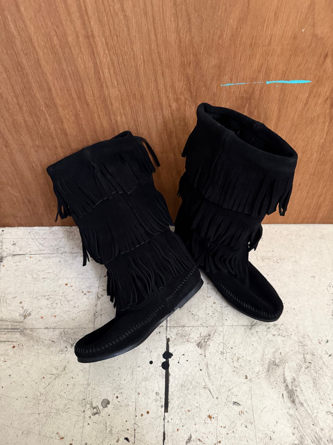 MINNETONKA  fringe suede boots  상품이미지4