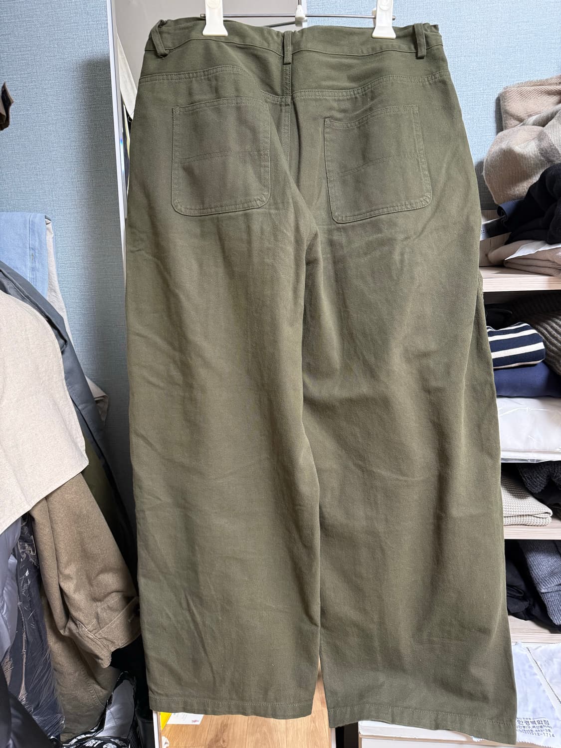 [XL] 굿라이프웍스 와이드 벌룬 코튼 팬츠 카키 상품이미지4