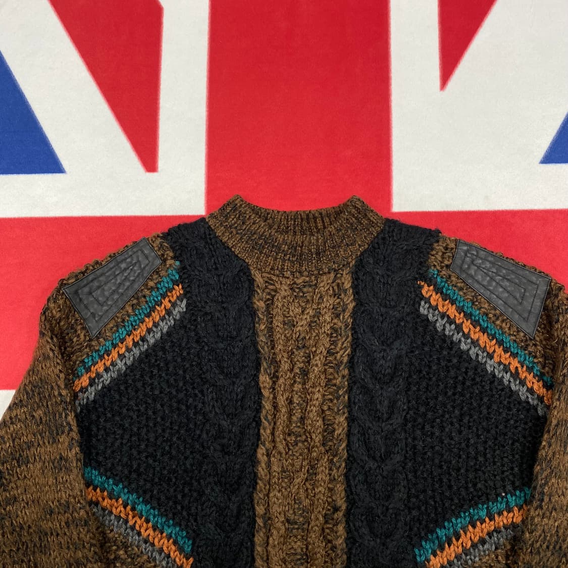 빈티지 가죽패치 니트 Free 상품이미지3