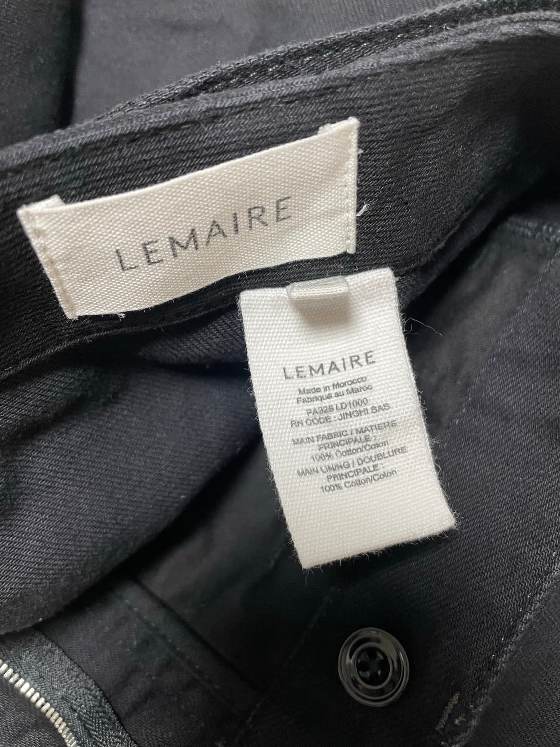 24SS 르메르 트위스트 데님 팬츠 블랙 PA326 LD1000 m사이즈 상품이미지5