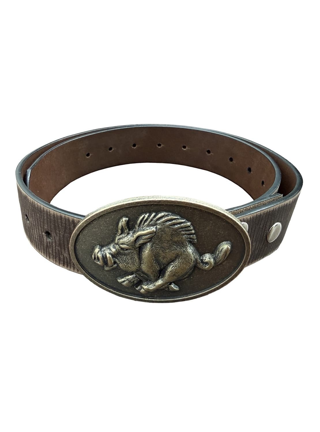 Metal Boar Buckle Leather Belt 상품이미지2