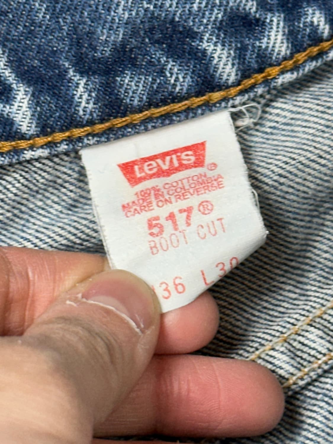 90's USA Made 빈티지 리바이스 517 부츠컷 상품이미지9