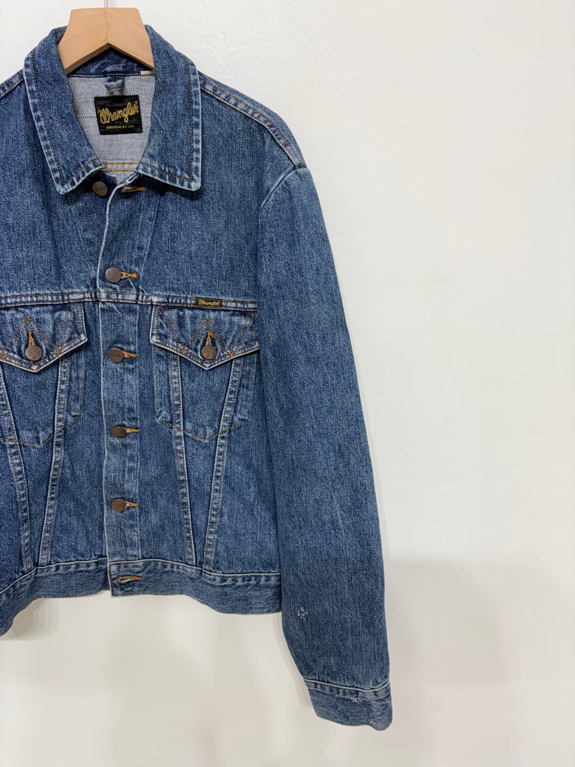 90's  Wrangler Japan Denim trucker Jacke 상품이미지4