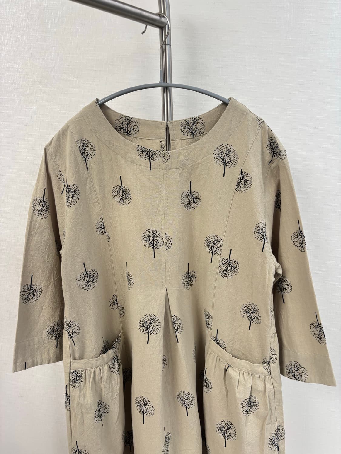 트리 패턴 빈티지 벌룬 원피스 상품이미지2