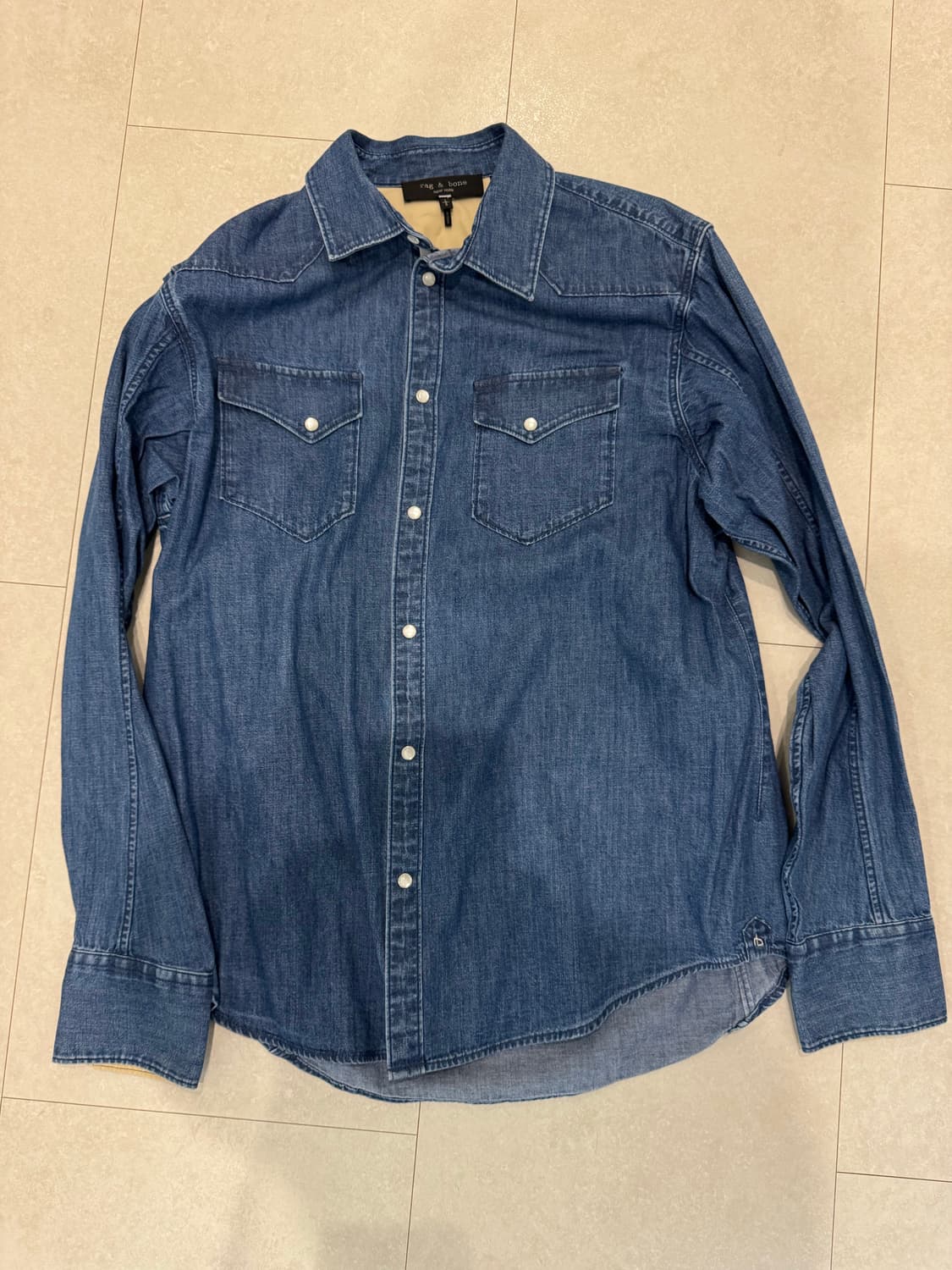 (새상품) 랙앤본 웨스턴 샴브레이 셔츠 L 상품이미지2