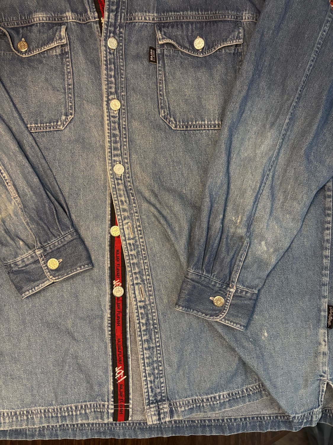 90s Majah Flavah Vintage denim shirt 상품이미지6
