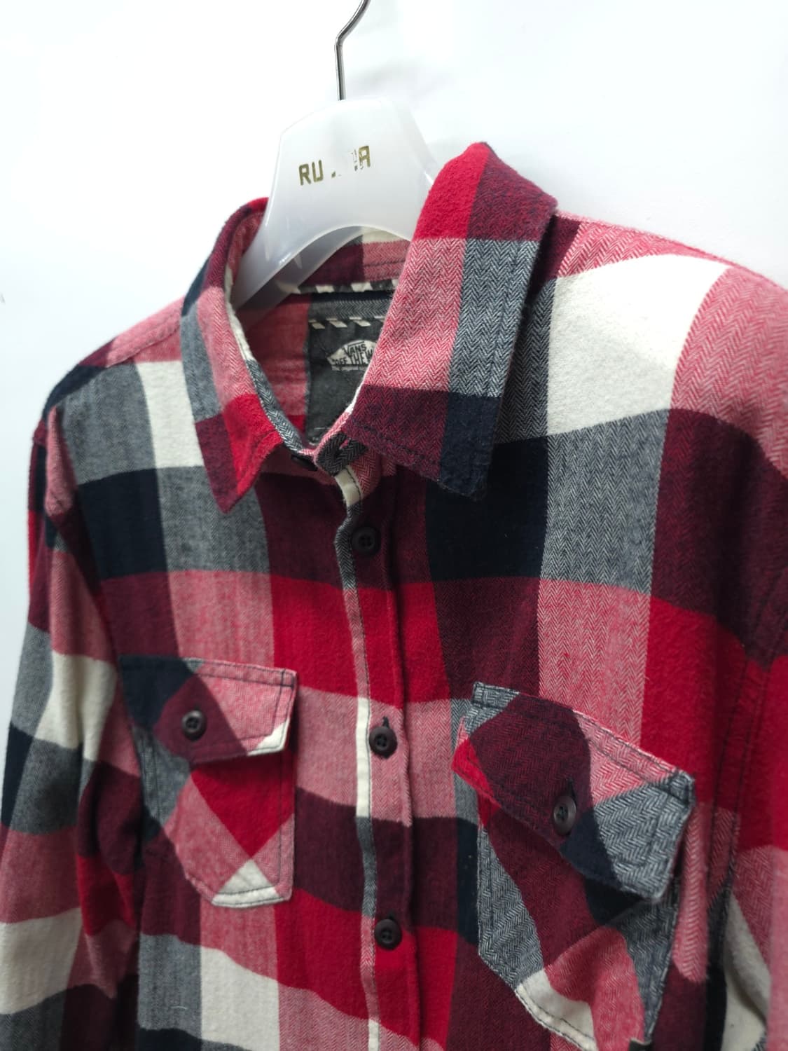​반스 체크 플란넬 셔츠 레드 (95) 상품이미지9