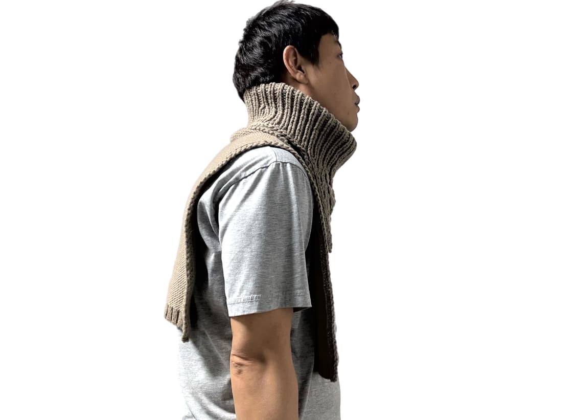 더솔로이스트 2017AW 울 반다나 넥워머 베이지컬러 상품이미지2