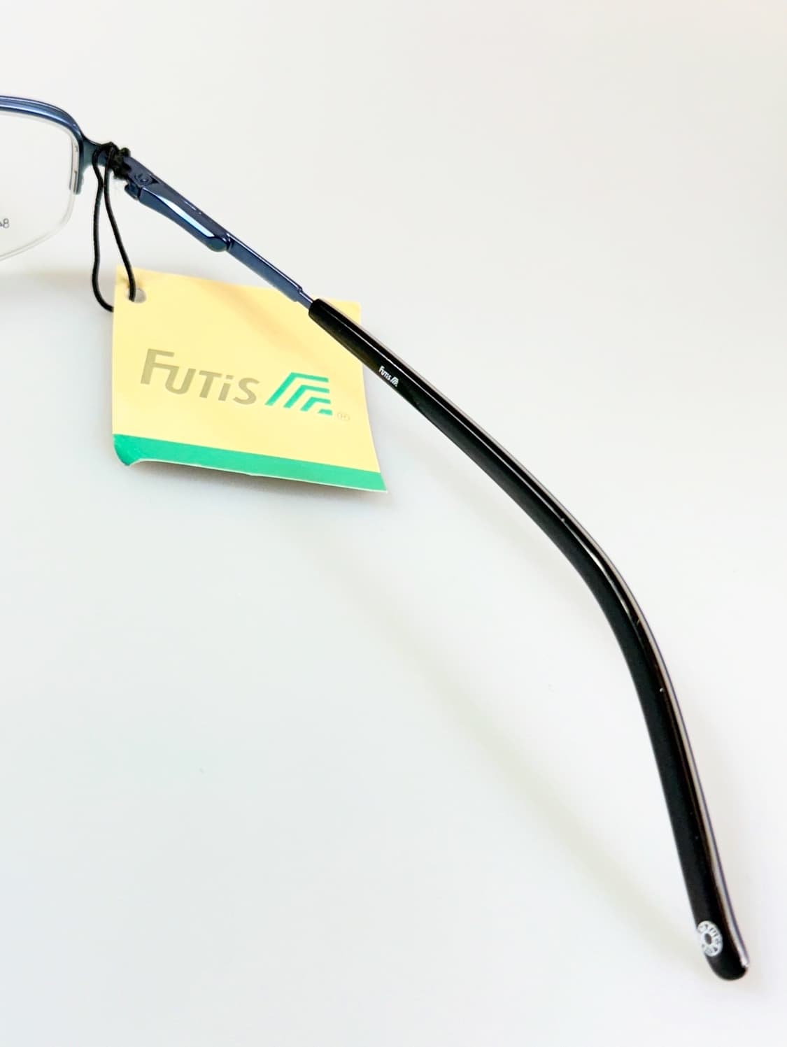 90s FUTIS 블루 메탈 스퀘어 반무테 빈티지 안경 상품이미지6