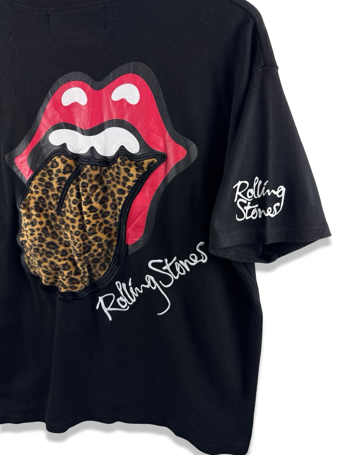 롤링스톤즈X잭로즈 레오파드 벨벳 반팔티셔츠2525 상품이미지4