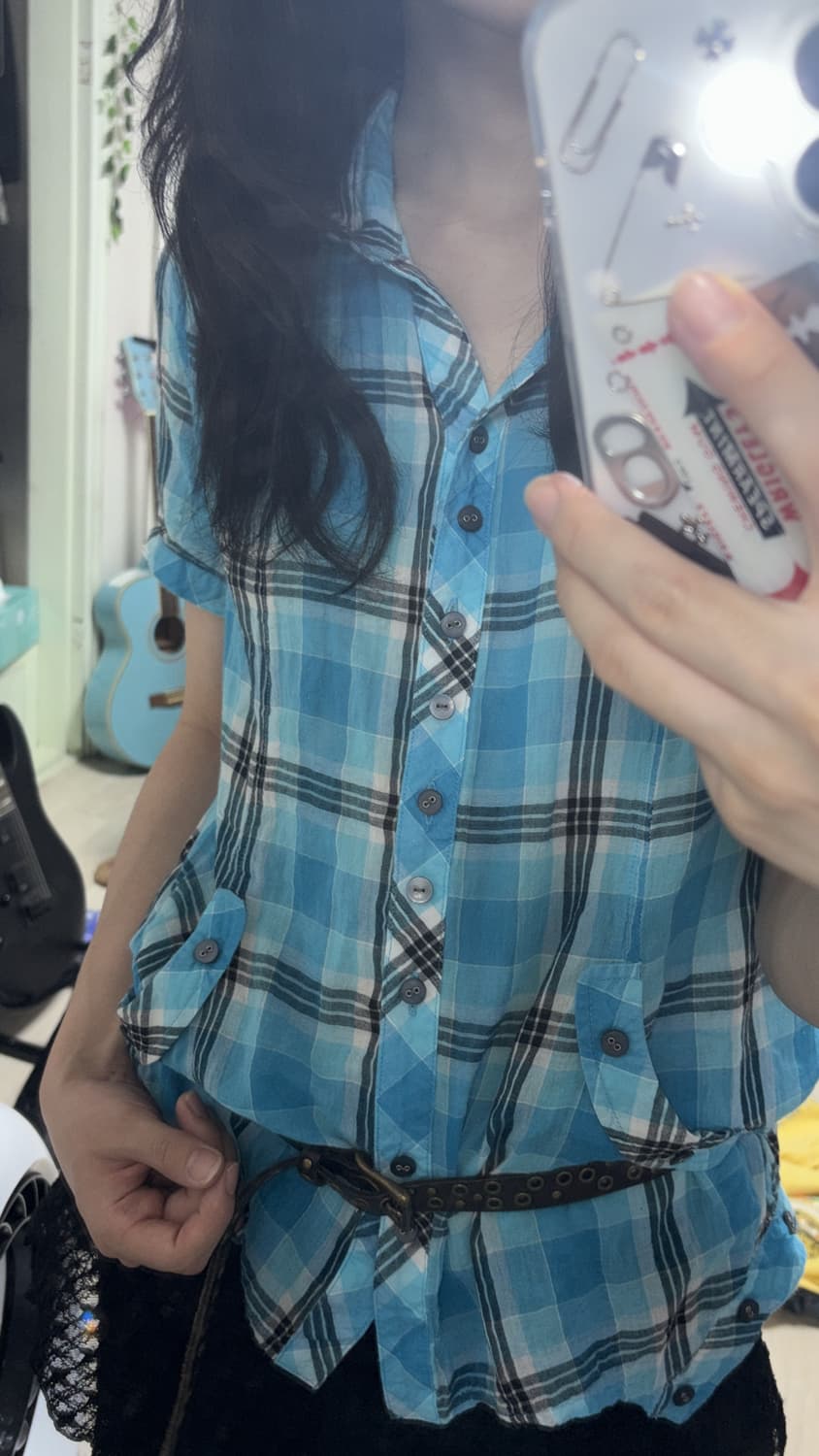 빈티지 체크 셔츠 상품이미지1