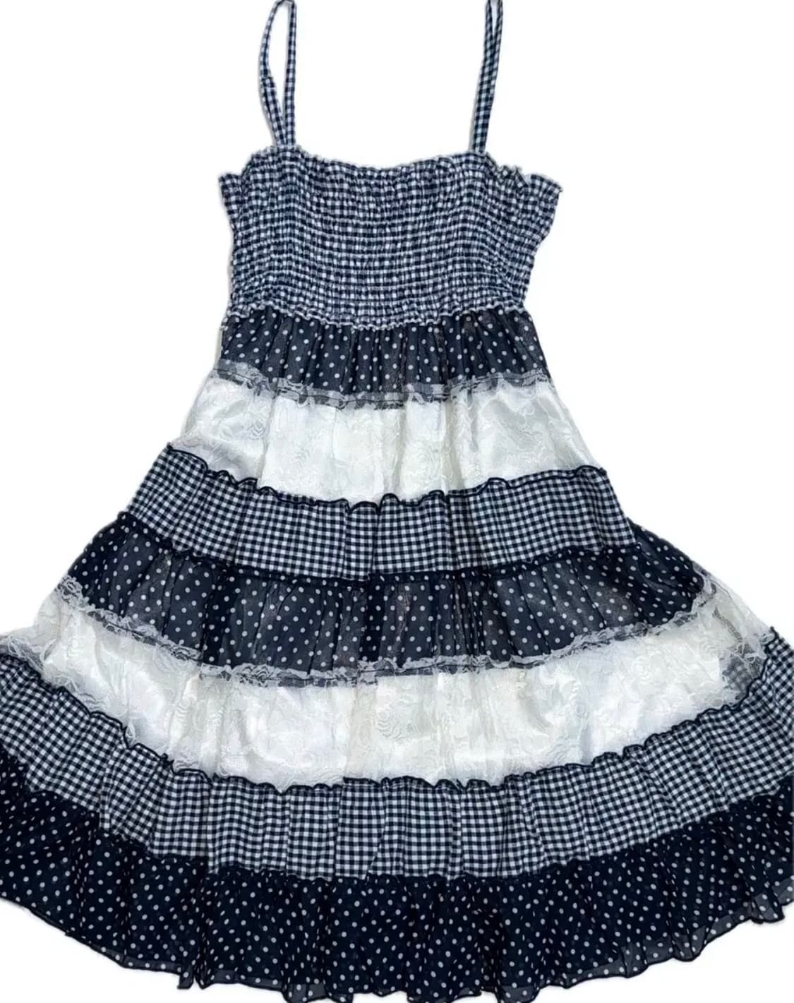 (예약중) 모리걸 네이비 도트 패치원피스 상품이미지1