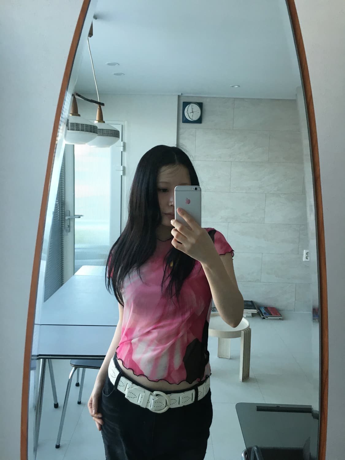 sheer floral mesh top 상품이미지3