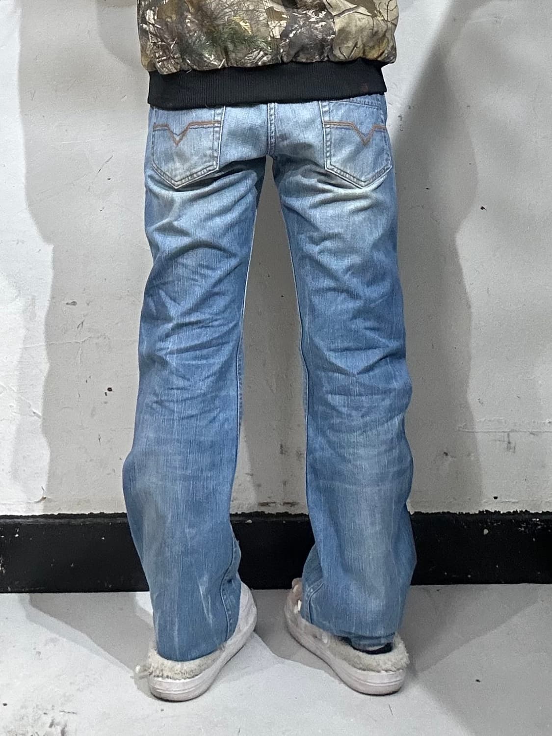 디젤 연청 와이드 데님 팬츠 청바지  상품이미지3