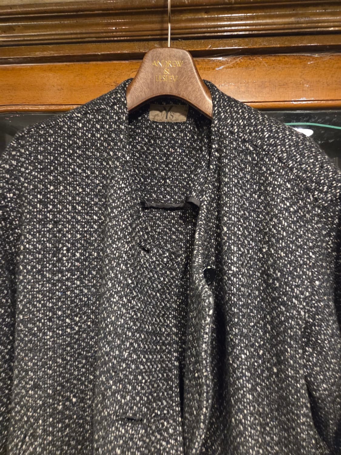 요지 야마모토 트위드코트 상품이미지2