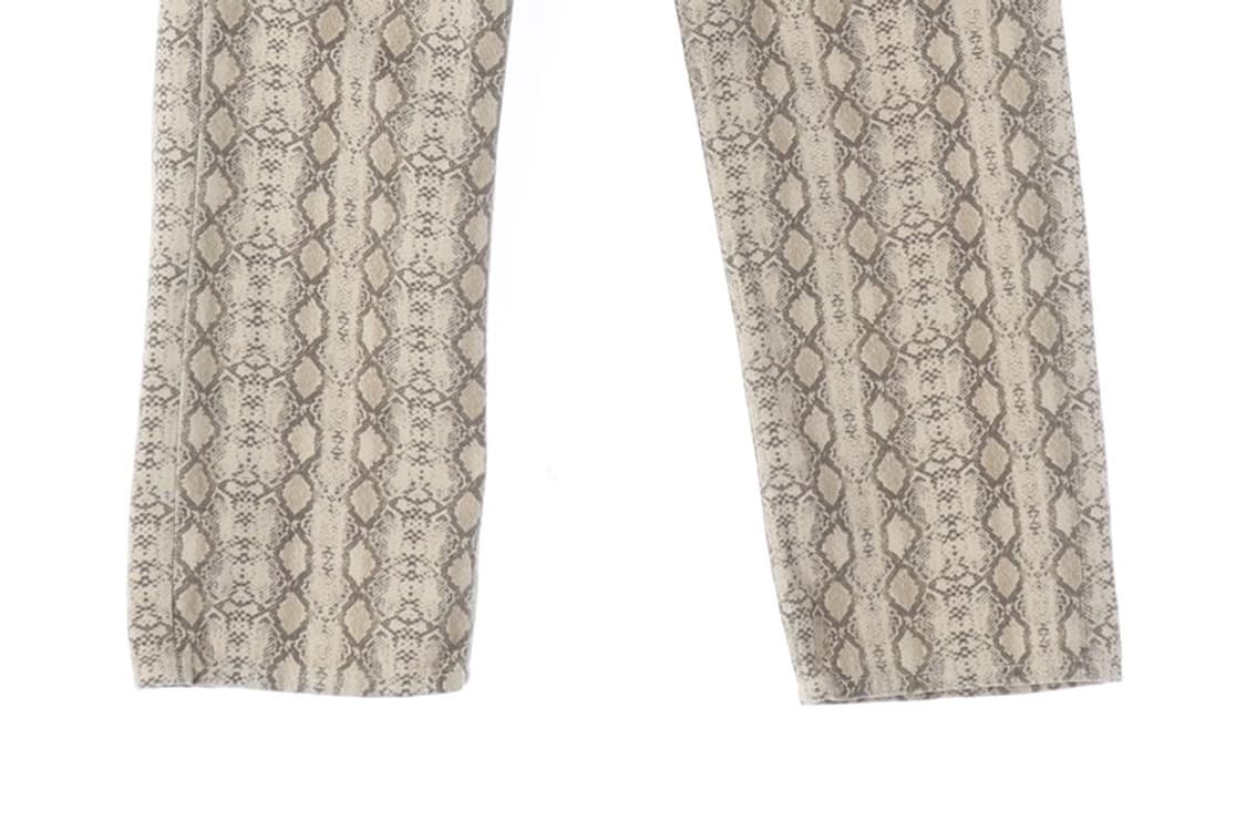ZARA 스네이크 파이톤 패턴 코튼 팬츠 상품이미지5