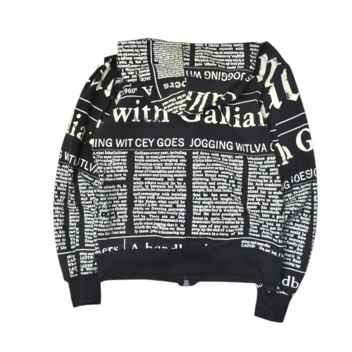 존 갈리아노 뉴스페이퍼 프린팅 후드집업 자켓 L N0721 상품이미지2