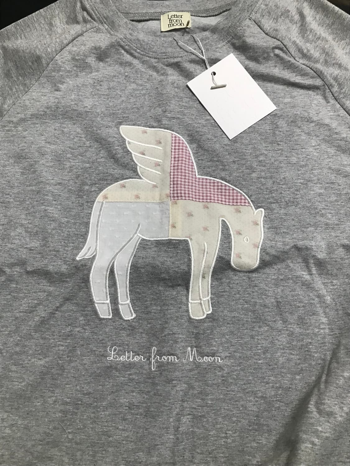 레터프롬문 horse flower patchwork t-shirt 상품이미지2