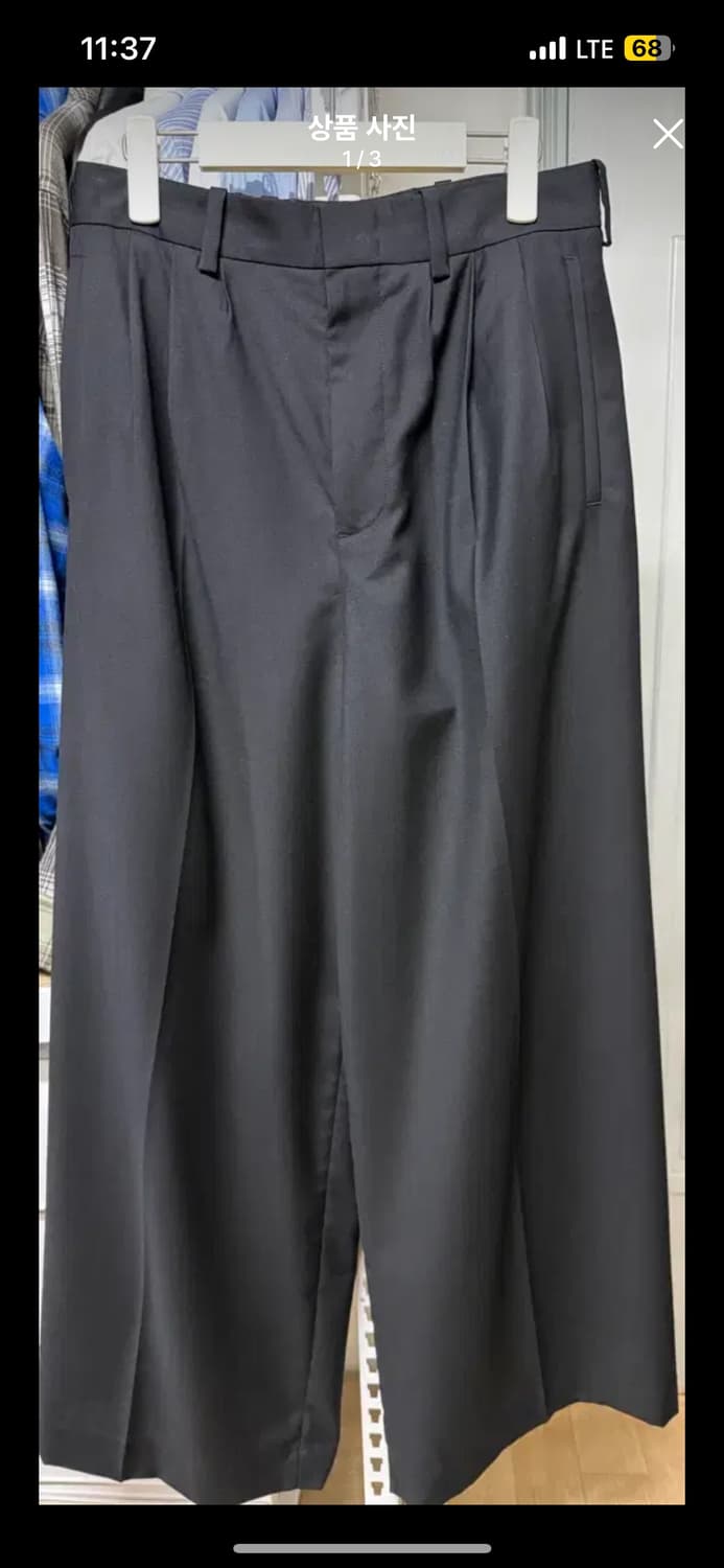 cos 울 플리티드 와이드레그 트라우저 44사이즈 상품이미지3