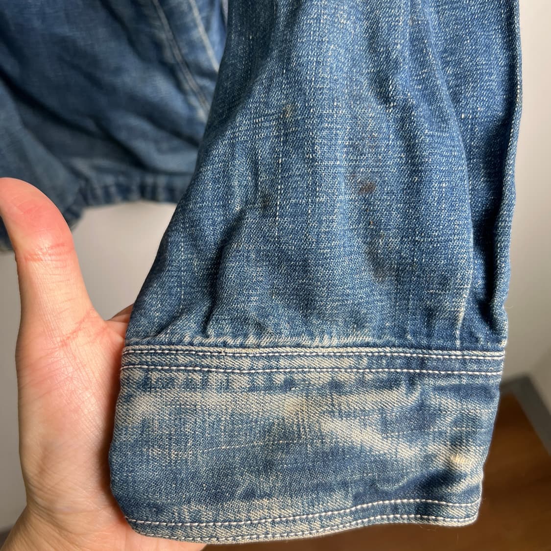 Blue Blue 블루블루재팬 라이트 데님 릴렉스 커버올 자켓 상품이미지8