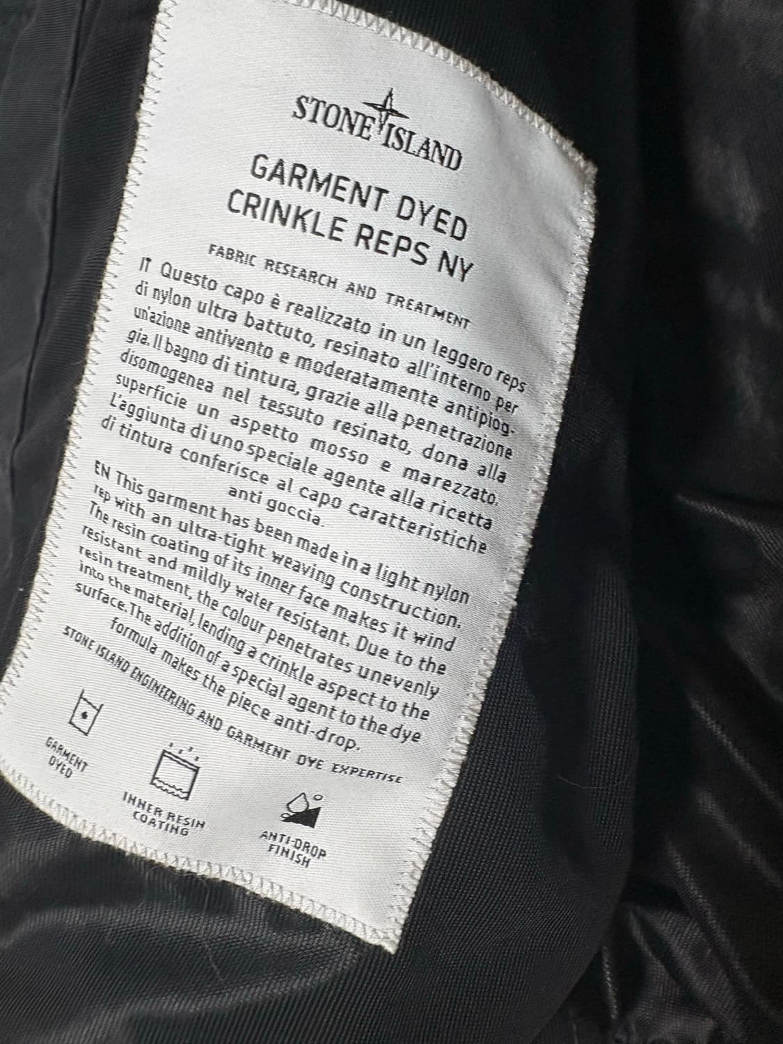 스톤 아일랜드 26SS 크링클랩스 바람막이 M 상품이미지4