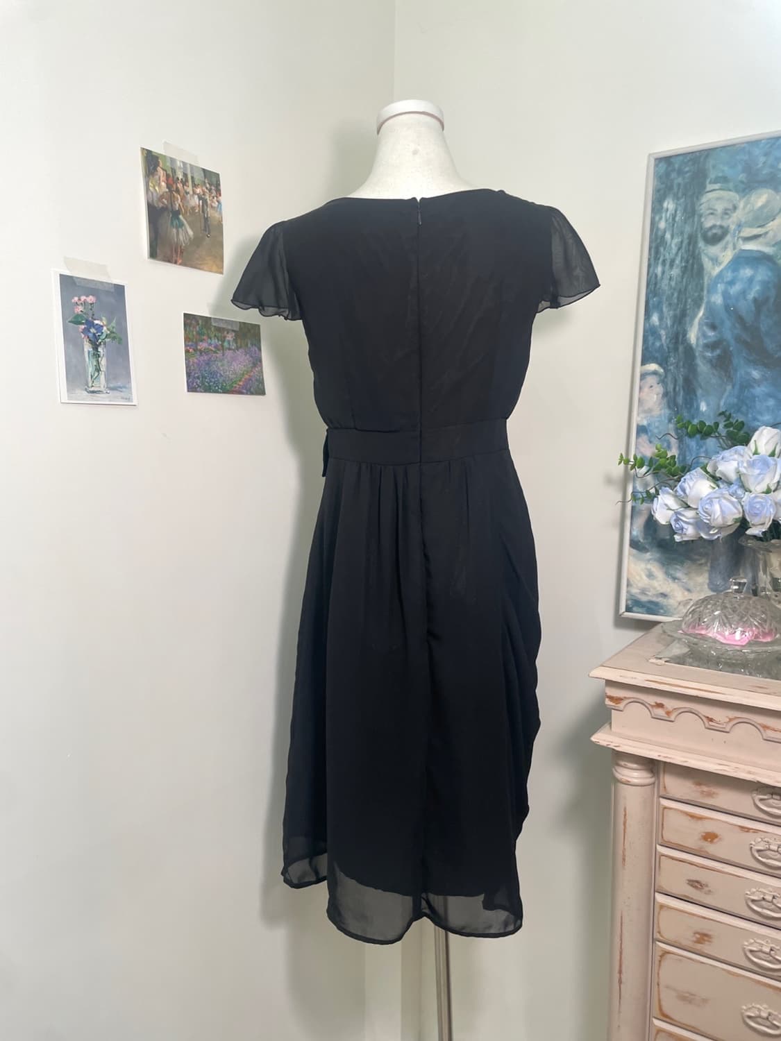 black draping waist bow beautiful opc 상품이미지3