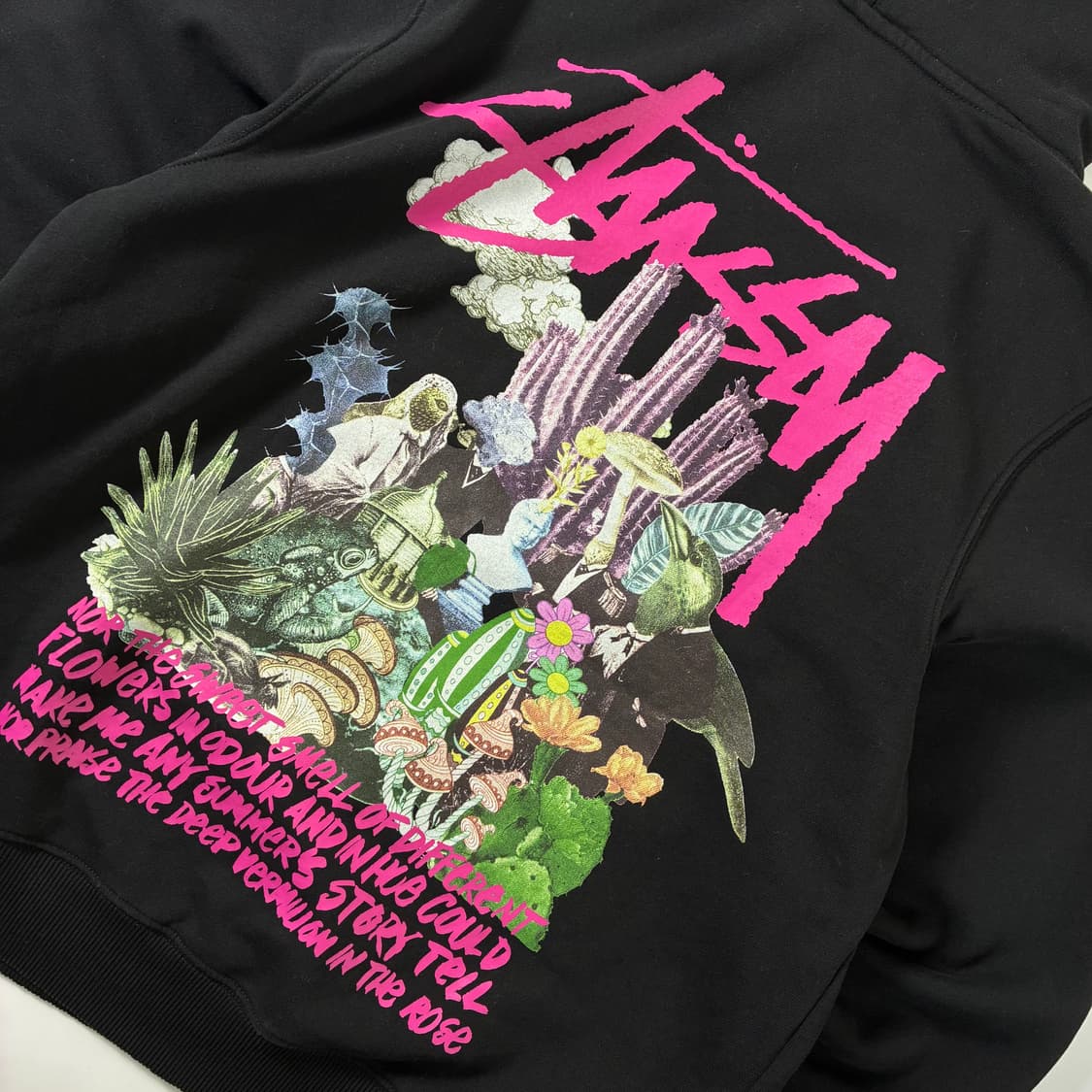 Stussy  스투시 코튼 사이키델릭 블랙 후드티  상품이미지3
