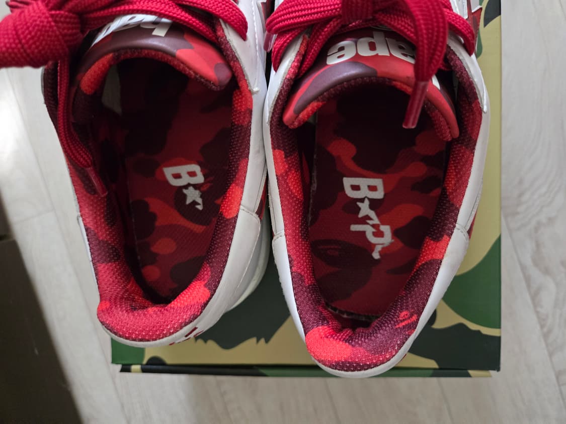 베이프 스컬 스타 레드 신발 275 상품이미지6