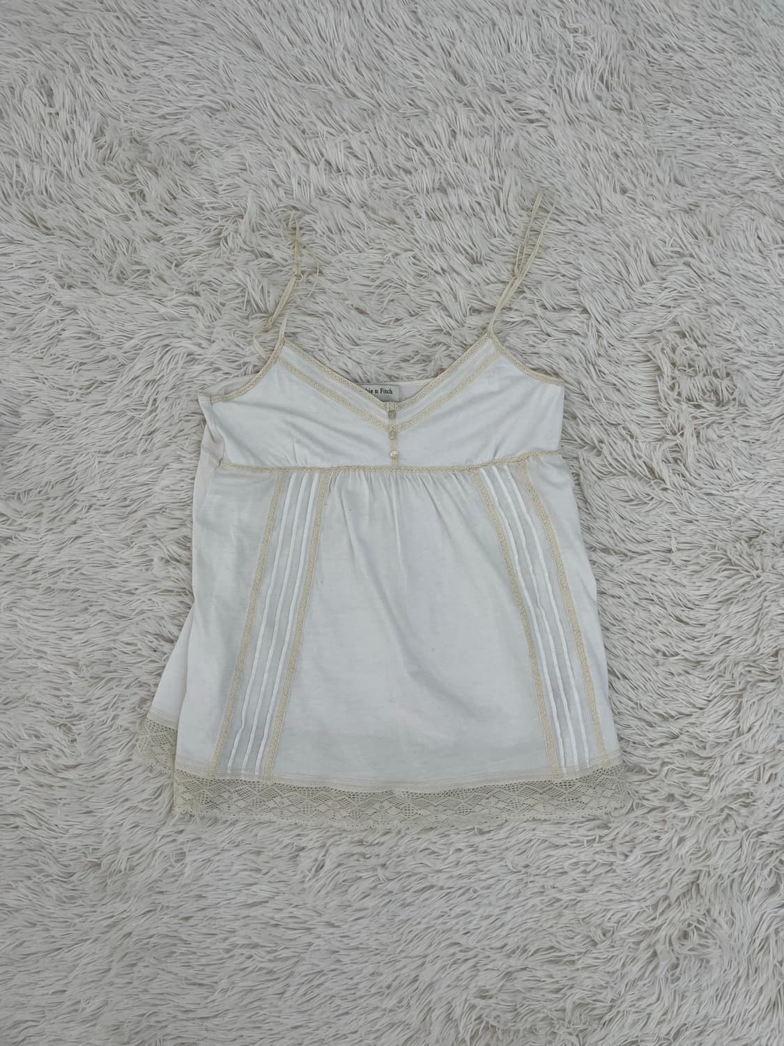 아베크롬비 아이보리 레이스 나시 상품이미지1