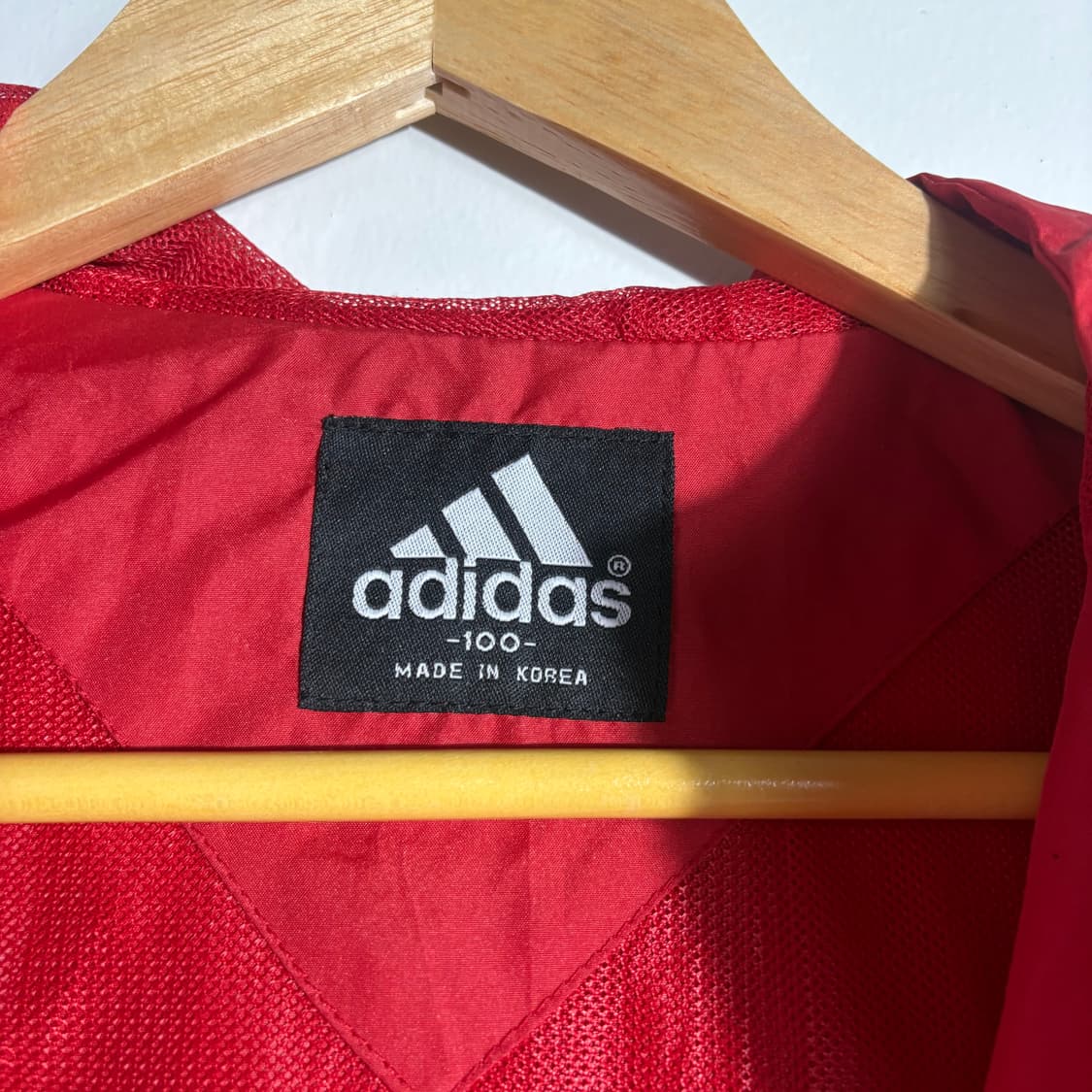 아디다스 레드 후드 윈드브레이커 자켓 (무료배송) 상품이미지6