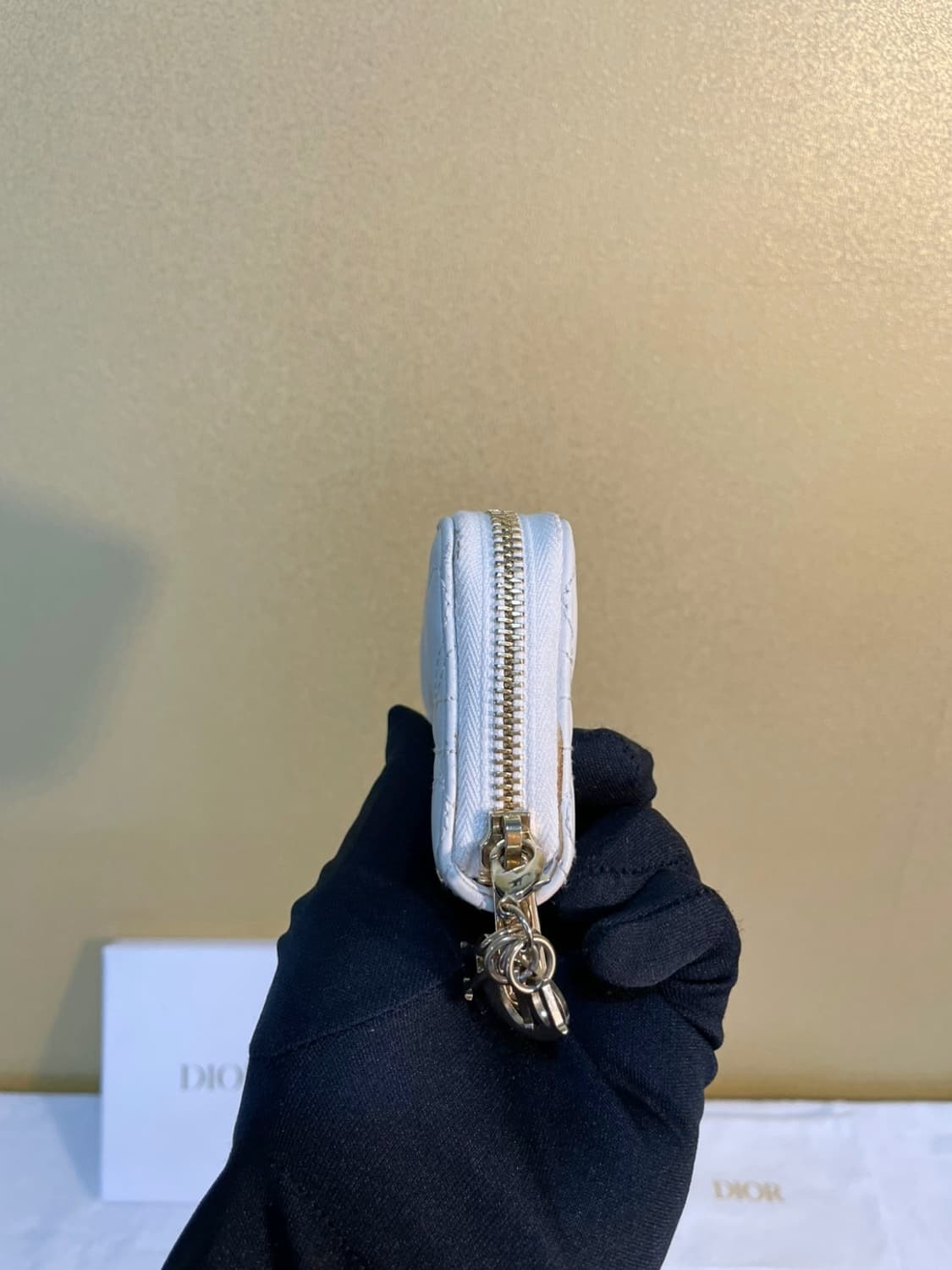 디올 라떼 화이트 레이디 하트 보야저 스몰 지갑 상품이미지4