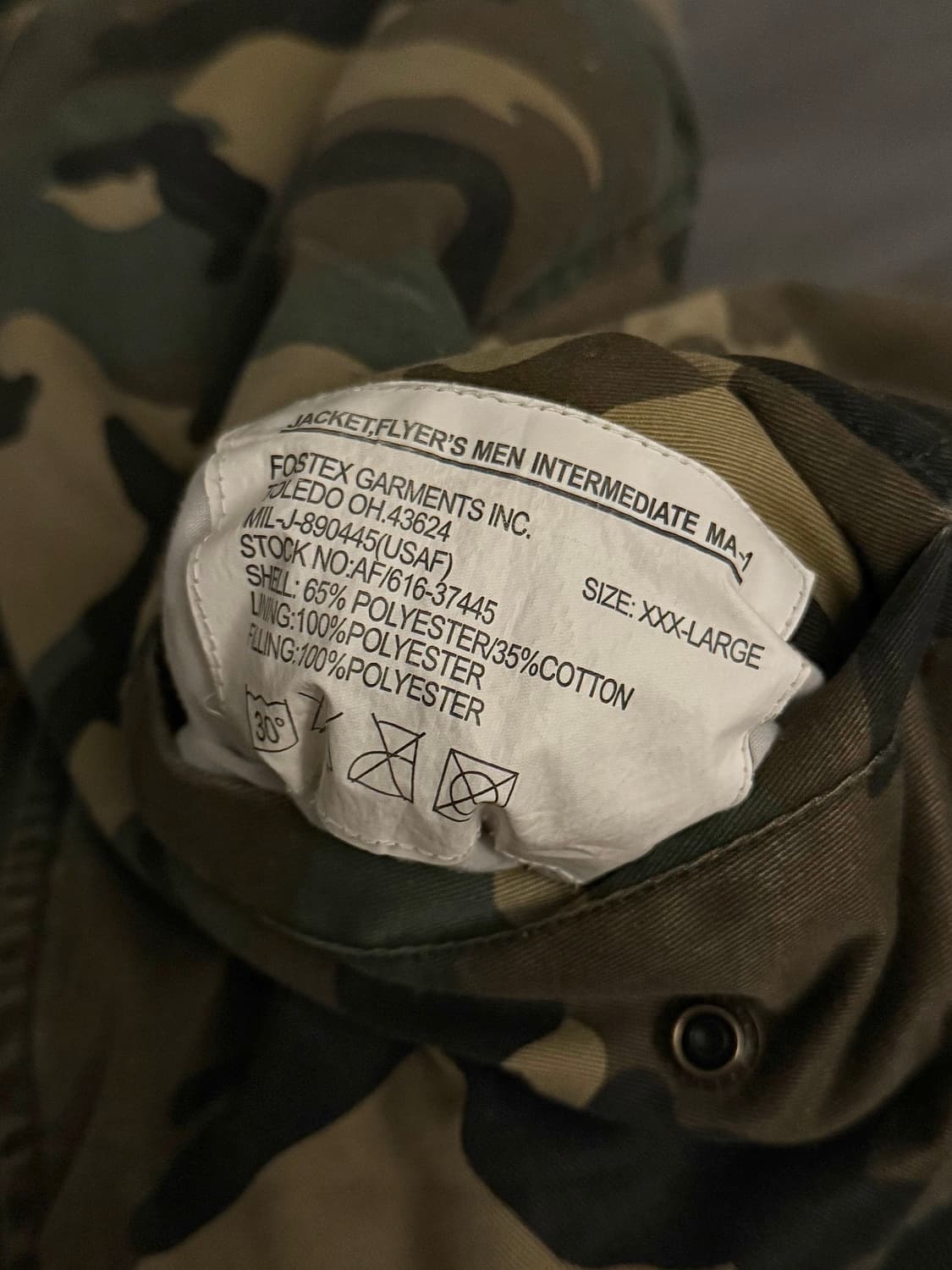 Fostex (02 라프시몬스) 원판 MA-1 우드랜드 자켓 상품이미지4