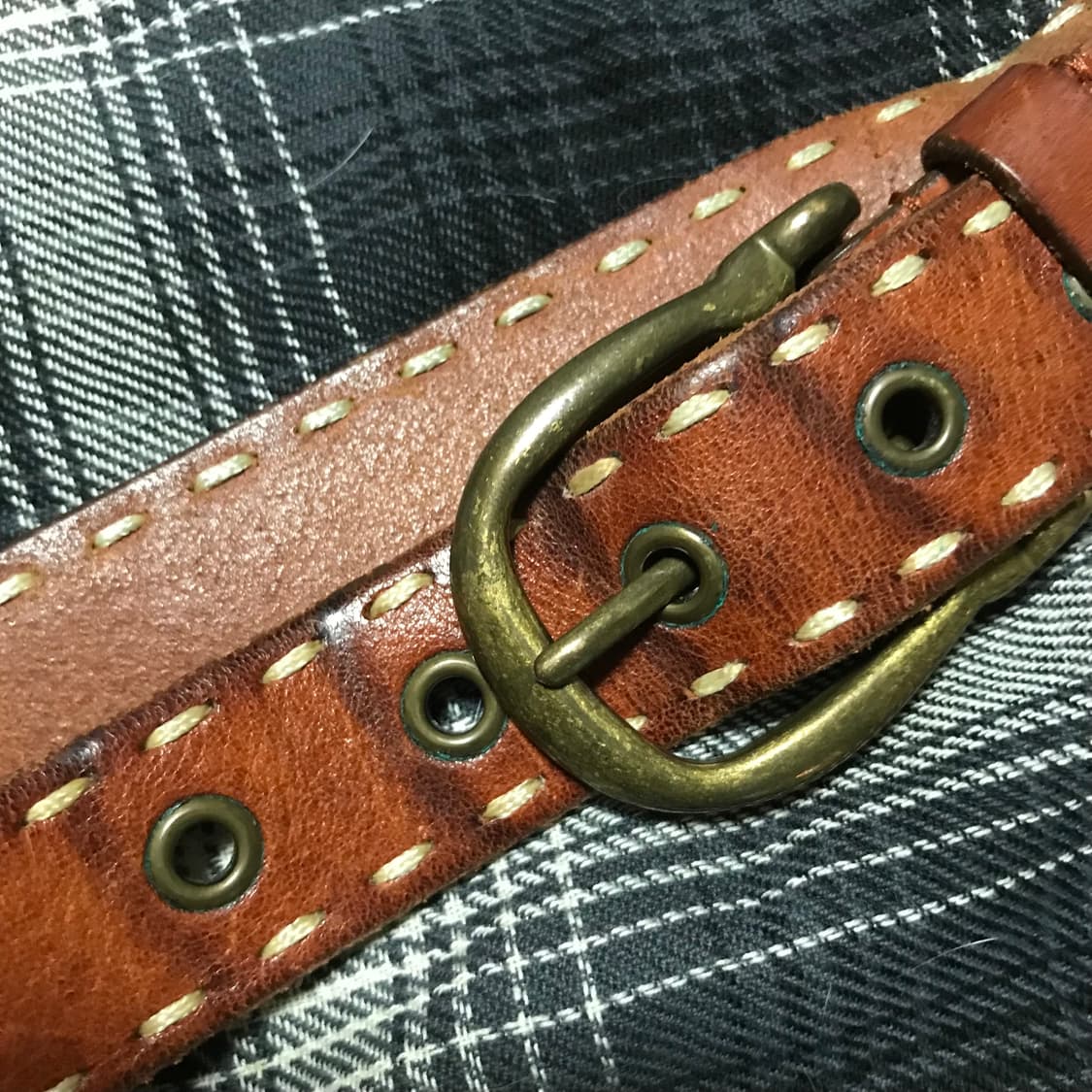 재팬 빈티지 황동장 니들 카라멜 워크 벨트 상품이미지3