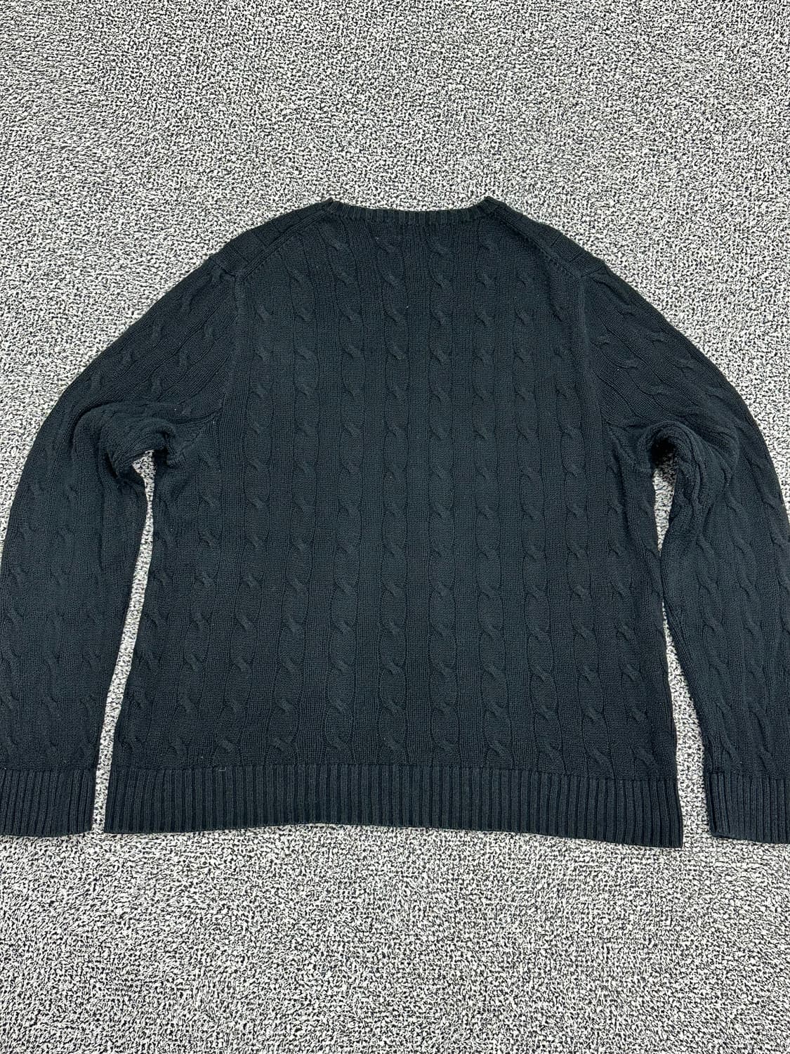 폴로 블랙 꽈배기 케이블 니트 상품이미지6