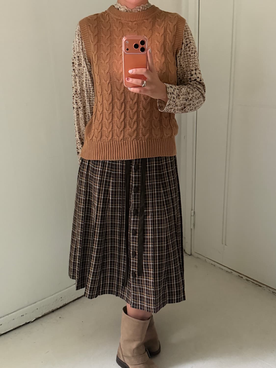 일본빈티지 모리 잔꽃 레이스 롱슬리브 상품이미지3